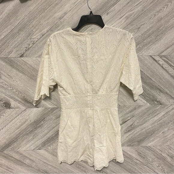 Notes Du Nord | OMIA Playsuit Romper White Crochet - Picture 7 of 11